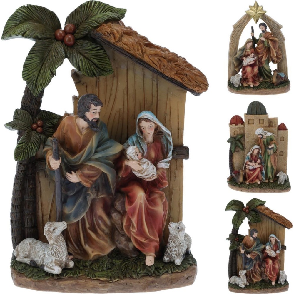 NATIVITA' IN RESINA 15X6.5X21 3 ASS.